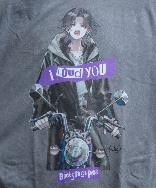 BACKSTAGE PASS(バックステージパス)の「【黒野京×BACKSTAGE PASS コラボ】TOO TOO ピグメント加工 オーバーサイズ ロンT(Tシャツ/カットソー・メンズ・ダークグレー/ライトグレー/ブラック・FREE)」の14枚目の写真