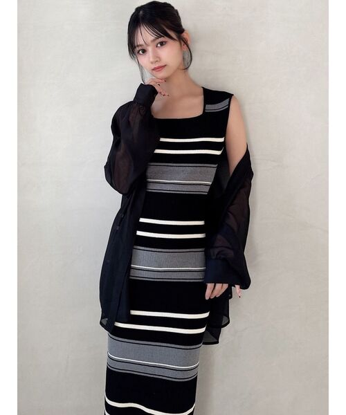 RESEXXY（リゼクシー）の「シアーギャザーシャツ（シャツ/ブラウス・レディース・ピンク/ホワイト/ブラック・FREE）」の8枚目の写真