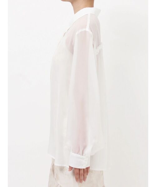 RESEXXY（リゼクシー）の「シアーギャザーシャツ（シャツ/ブラウス・レディース・ピンク/ホワイト/ブラック・FREE）」の17枚目の写真