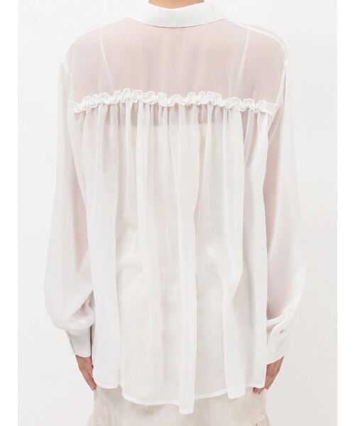 RESEXXY（リゼクシー）の「シアーギャザーシャツ（シャツ/ブラウス・レディース・ピンク/ホワイト/ブラック・FREE）」の18枚目の写真