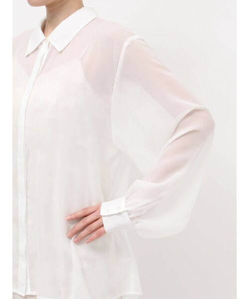 RESEXXY（リゼクシー）の「シアーギャザーシャツ（シャツ/ブラウス・レディース・ピンク/ホワイト/ブラック・FREE）」の20枚目の写真