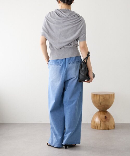 RIVE DROITE(リヴドロワ)の「予約【A・MONN(アモン)】フェイクデニムイージーパンツ(デニムパンツ・レディース・ブルー・38/36)」の5枚目の写真
