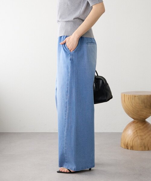 RIVE DROITE(リヴドロワ)の「予約【A・MONN(アモン)】フェイクデニムイージーパンツ(デニムパンツ・レディース・ブルー・38/36)」の8枚目の写真