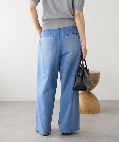 RIVE DROITE(リヴドロワ)の「予約【A・MONN(アモン)】フェイクデニムイージーパンツ(デニムパンツ・レディース・ブルー・38/36)」の9枚目の写真