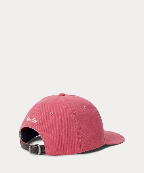POLO RALPH LAUREN（ポロ ラルフ ローレン）の「The Ralph ロゴ ツイル ボール キャップ（キャップ・メンズ・レッド系2・ONE）」の4枚目の写真