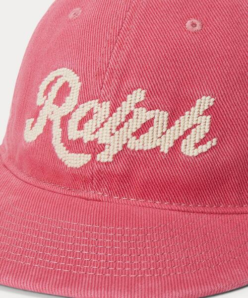 POLO RALPH LAUREN（ポロ ラルフ ローレン）の「The Ralph ロゴ ツイル ボール キャップ（キャップ・メンズ・レッド系2・ONE）」の5枚目の写真