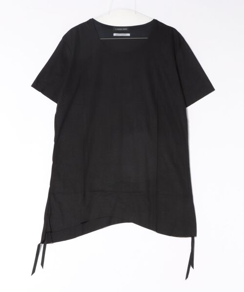 Sakka（サッカ）の「【MADE IN JAPAN】裾コード付き 切りっぱなしデザインTEE（Tシャツ/カットソー・メンズ・ホワイト/ブラック・FREE）」の8枚目の写真