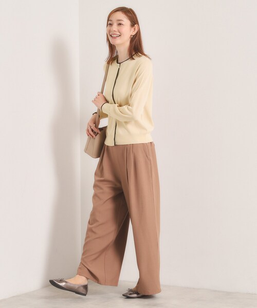 ITS'DEMO（イッツデモ）の「【手洗い可】レイヤード風カーディガン（カーディガン/ボレロ・レディース・ベビーピンク/レッド系/アイボリー/ネイビー・00）」の7枚目の写真