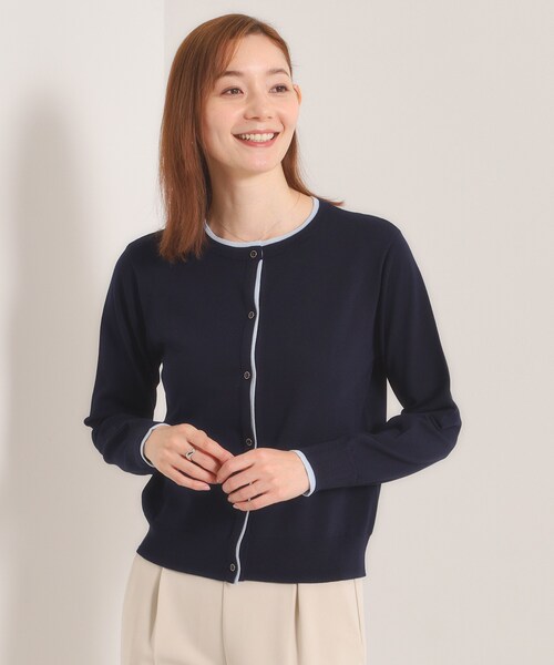 ITS'DEMO（イッツデモ）の「【手洗い可】レイヤード風カーディガン（カーディガン/ボレロ・レディース・ベビーピンク/レッド系/アイボリー/ネイビー・00）」の17枚目の写真