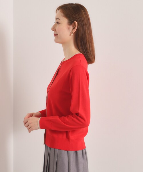 ITS'DEMO（イッツデモ）の「【手洗い可】レイヤード風カーディガン（カーディガン/ボレロ・レディース・ベビーピンク/レッド系/アイボリー/ネイビー・00）」の22枚目の写真