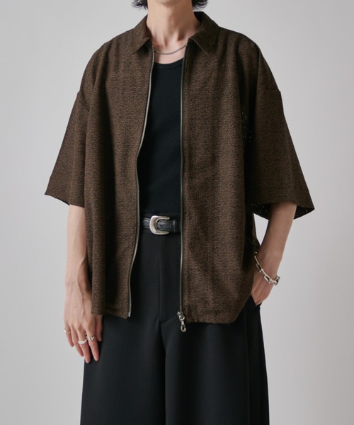Lui's(ルイス)の「S/S ZIPレースシャツ(シャツ/ブラウス・メンズ・ブラック/ホワイト/オリーブ・S/M)」の11枚目の写真