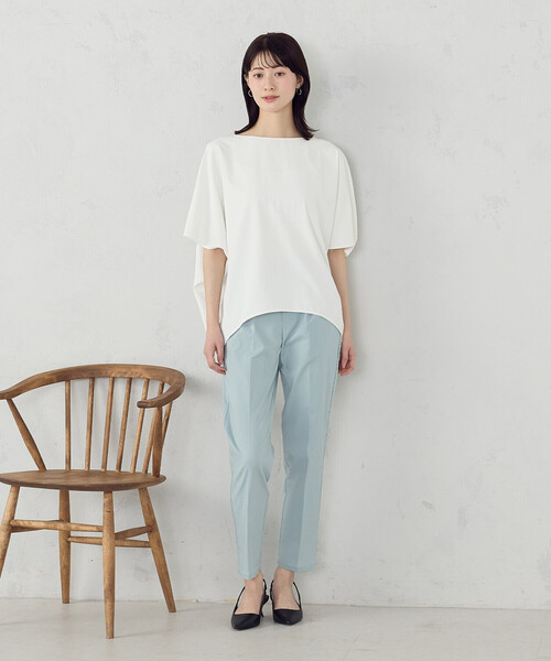 COMME CA MODELS(コムサモデルズ)の「【7サイズ展開】テーパードパンツ(その他パンツ・レディース・ブラック/サックスブルー/グレイッシュベージュ/ネイビー・XX-SMALL/X-SMALL/SMALL/MEDIUM/LARGE/X-LARGE/XX-LARGE)」の5枚目の写真
