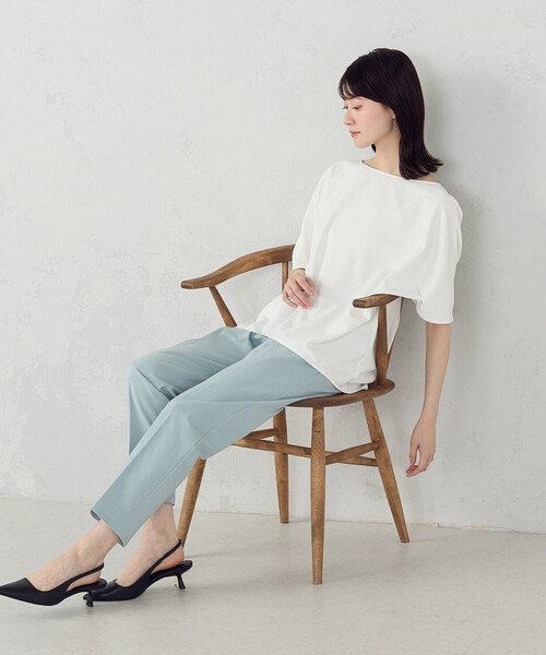 COMME CA MODELS(コムサモデルズ)の「【7サイズ展開】テーパードパンツ(その他パンツ・レディース・ブラック/サックスブルー/グレイッシュベージュ/ネイビー・XX-SMALL/X-SMALL/SMALL/MEDIUM/LARGE/X-LARGE/XX-LARGE)」の6枚目の写真