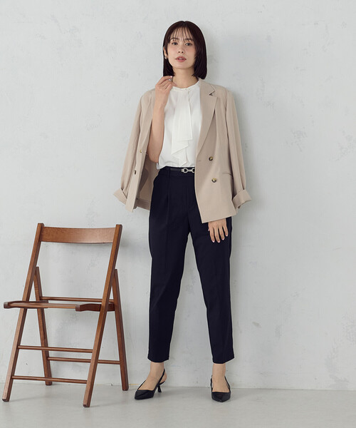 COMME CA MODELS(コムサモデルズ)の「【7サイズ展開】テーパードパンツ(その他パンツ・レディース・ブラック/サックスブルー/グレイッシュベージュ/ネイビー・XX-SMALL/X-SMALL/SMALL/MEDIUM/LARGE/X-LARGE/XX-LARGE)」の14枚目の写真