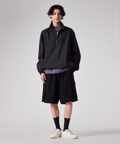 PS Paul Smith(ピーエスポールスミス)の「PERTEX(R) ハーフジップ スタンドブルゾン / 162751 EXLZ01(ブルゾン・メンズ・ブラック/ブラウン・LARGE/MEDIUM)」の5枚目の写真