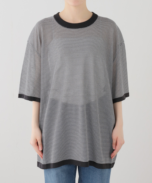 FRAMeWORK(フレームワーク)の「KAYLE/ケイル WASHI SHORT SLEEVE Tシャツ(ニット/セーター・レディース・ブラック系その他/ブラック・FREE)」の3枚目の写真