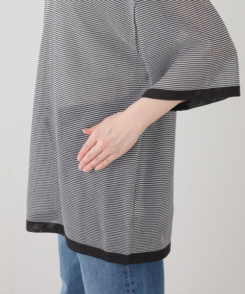 FRAMeWORK(フレームワーク)の「KAYLE/ケイル WASHI SHORT SLEEVE Tシャツ(ニット/セーター・レディース・ブラック系その他/ブラック・FREE)」の7枚目の写真