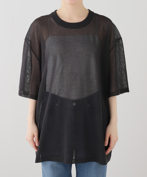 FRAMeWORK(フレームワーク)の「KAYLE/ケイル WASHI SHORT SLEEVE Tシャツ(ニット/セーター・レディース・ブラック系その他/ブラック・FREE)」の10枚目の写真