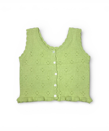 BORN SLIPPY（ボーンスリッピー）の「Pony Rayon Knit Vest (Green)（ベスト）」