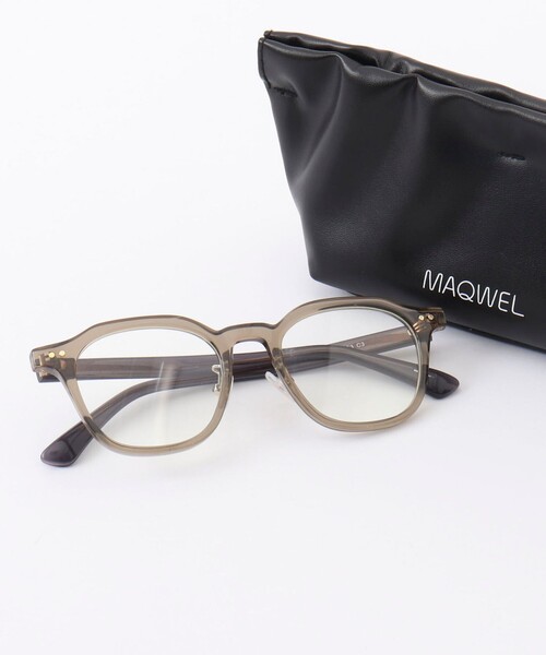 NOLLEY’S（ノーリーズ）の「【MAQWEL/マクウェル】ボストンフレームグラス（メガネ・レディース・ブラウン/カーキ・FREE）」の2枚目の写真