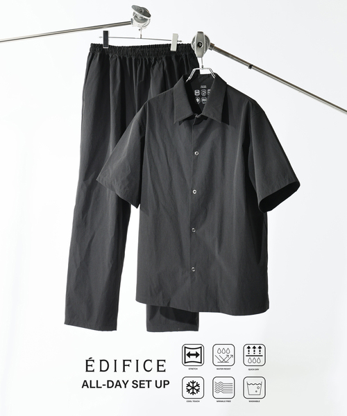 EDIFICE(エディフィス)の「【EDIFICE ALL-DAY SETUPシリーズ】2点セット オーバーシャツ&イージーパンツ(シャツ/ブラウス・メンズ・ネイビー/ブラック/カーキ・SMALL/MEDIUM/LARGE)」の2枚目の写真
