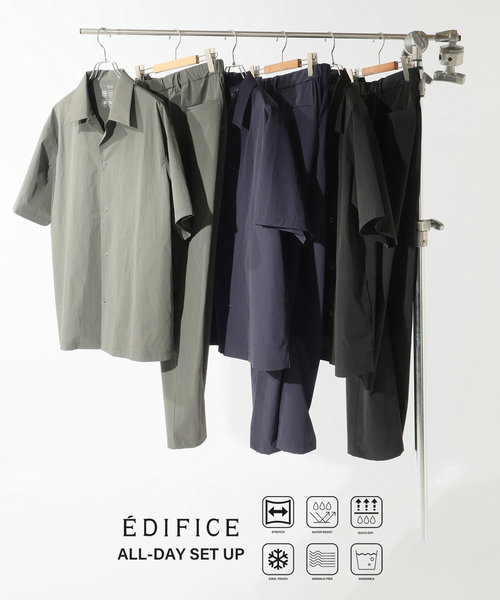 EDIFICE(エディフィス)の「【EDIFICE ALL-DAY SETUPシリーズ】2点セット オーバーシャツ&イージーパンツ(シャツ/ブラウス・メンズ・ネイビー/ブラック/カーキ・SMALL/MEDIUM/LARGE)」の9枚目の写真