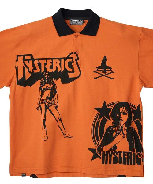 HYSTERIC GLAMOUR（ヒステリックグラマー）の「METAL GUID ポロシャツ（ポロシャツ・メンズ・ブラック/グリーン/オレンジ・X-LARGE/LARGE/MEDIUM/SMALL）」の5枚目の写真