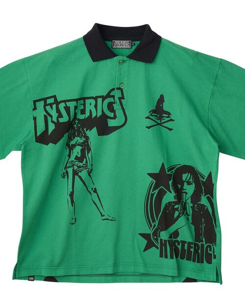 HYSTERIC GLAMOUR（ヒステリックグラマー）の「METAL GUID ポロシャツ（ポロシャツ・メンズ・ブラック/グリーン/オレンジ・X-LARGE/LARGE/MEDIUM/SMALL）」の8枚目の写真