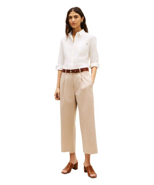 TOMMY HILFIGER(トミーヒルフィガー)の「バレルクロップドプリーツパンツ(チノパンツ・レディース・ホワイト/ベージュ・34inch/36inch/38inch)」の8枚目の写真