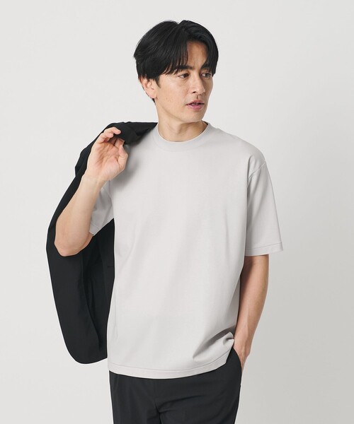 BEAUTY&YOUTH UNITED ARROWS（ビューティーアンドユースユナイテッドアローズ）の「プラチナ ポンチ クール デオドラント ジャケット Tシャツ 抗菌防臭 接触冷感（Tシャツ/カットソー・メンズ・ブラック/ホワイト/ライトグレー・XL/L/M/S）」の3枚目の写真