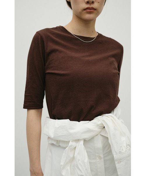 STYLEMIXER（スタイルミキサー）の「シアーバックシームＴ（Tシャツ/カットソー・レディース・ブラウン/パープル/ブラック/ホワイト・FREE）」の3枚目の写真