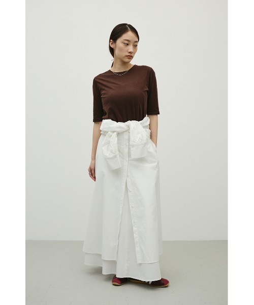 STYLEMIXER（スタイルミキサー）の「シアーバックシームＴ（Tシャツ/カットソー・レディース・ブラウン/パープル/ブラック/ホワイト・FREE）」の17枚目の写真