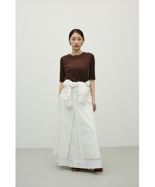 STYLEMIXER（スタイルミキサー）の「シアーバックシームＴ（Tシャツ/カットソー・レディース・ブラウン/パープル/ブラック/ホワイト・FREE）」の20枚目の写真