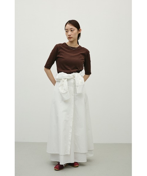 STYLEMIXER（スタイルミキサー）の「シアーバックシームＴ（Tシャツ/カットソー・レディース・ブラウン/パープル/ブラック/ホワイト・FREE）」の21枚目の写真