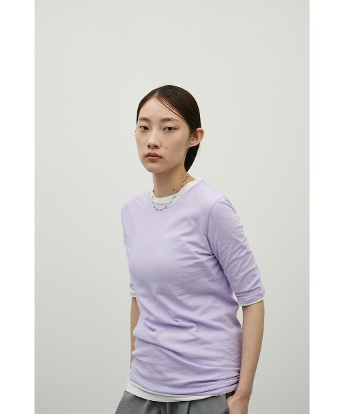 STYLEMIXER（スタイルミキサー）の「シアーバックシームＴ（Tシャツ/カットソー・レディース・ブラウン/パープル/ブラック/ホワイト・FREE）」の6枚目の写真