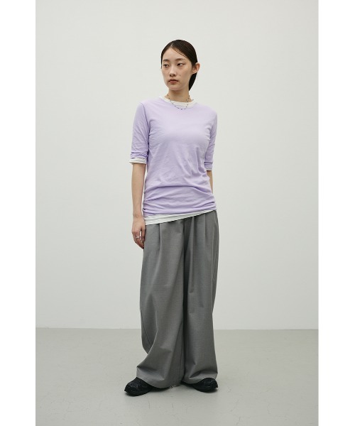 STYLEMIXER（スタイルミキサー）の「シアーバックシームＴ（Tシャツ/カットソー・レディース・ブラウン/パープル/ブラック/ホワイト・FREE）」の7枚目の写真