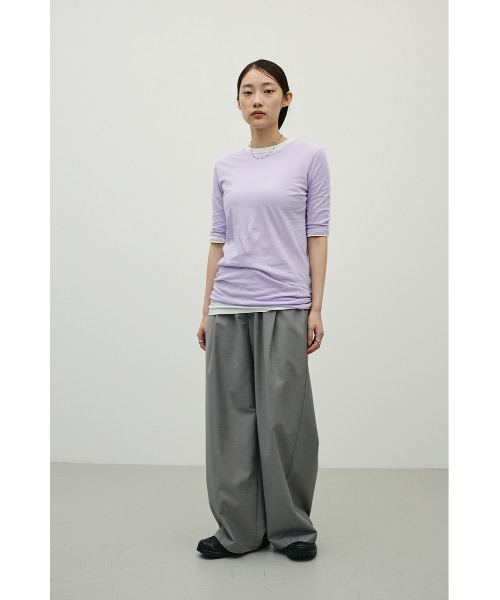 STYLEMIXER（スタイルミキサー）の「シアーバックシームＴ（Tシャツ/カットソー・レディース・ブラウン/パープル/ブラック/ホワイト・FREE）」の8枚目の写真