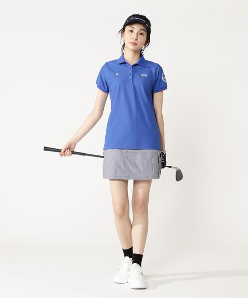 PEARLY GATES（パーリーゲイツ）の「ＰＧｉｓＰＧ　２８Ｇビック鹿の子（ポロシャツ・レディース・ネイビー/ホワイト/ブルー・SMALL/MEDIUM/LARGE）」の8枚目の写真