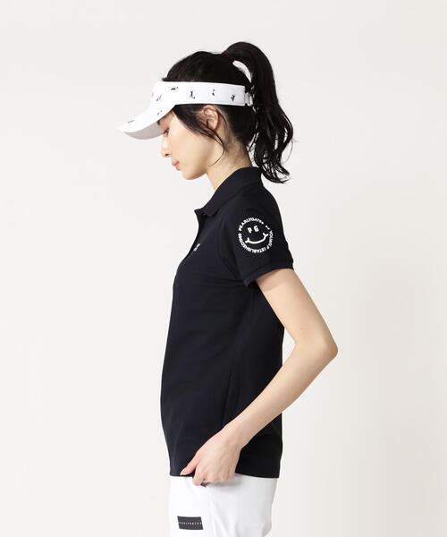 PEARLY GATES（パーリーゲイツ）の「ＰＧｉｓＰＧ　２８Ｇビック鹿の子（ポロシャツ・レディース・ネイビー/ホワイト/ブルー・SMALL/MEDIUM/LARGE）」の18枚目の写真