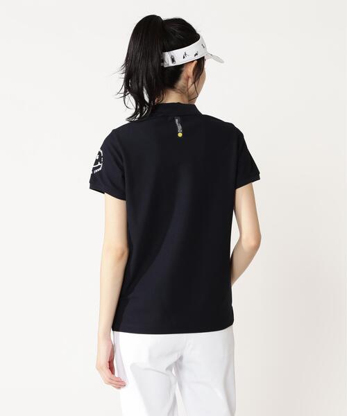PEARLY GATES（パーリーゲイツ）の「ＰＧｉｓＰＧ　２８Ｇビック鹿の子（ポロシャツ・レディース・ネイビー/ホワイト/ブルー・SMALL/MEDIUM/LARGE）」の19枚目の写真