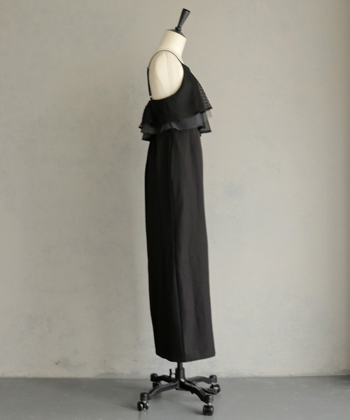 &g'aime（アンジェム）の「【&ｇ'aime 】ミックスラッフルワンピース　Mixed Ruffle Dress（ワンピース・レディース・グレー/ブラック・FREE）」の6枚目の写真