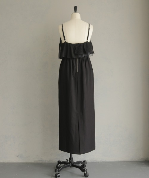 &g'aime（アンジェム）の「【&ｇ'aime 】ミックスラッフルワンピース　Mixed Ruffle Dress（ワンピース・レディース・グレー/ブラック・FREE）」の5枚目の写真