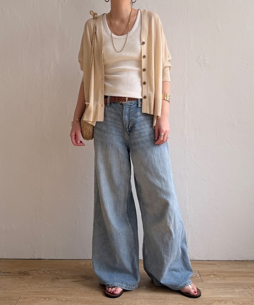 LBC（エルビーシー）の「接触冷感ドルマンカーディガン（カーディガン/ボレロ・レディース・レッド/ベージュ/ブルー/ブラック/ライトグレー・M）」の6枚目の写真