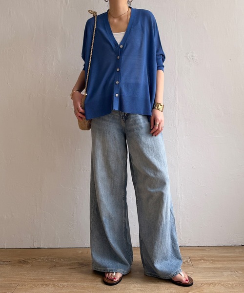 LBC（エルビーシー）の「接触冷感ドルマンカーディガン（カーディガン/ボレロ・レディース・レッド/ベージュ/ブルー/ブラック/ライトグレー・M）」の10枚目の写真