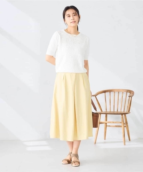 a.v.v（アーヴェヴェ）の「フロントレースサマーニット（ニット/セーター・レディース・ネイビー/アイボリー・40/38）」の10枚目の写真