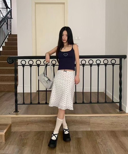AsheKsha(アシクシャ)の「ミディアム~ロング丈スカート(スカート・レディース・ホワイト・M)」の8枚目の写真