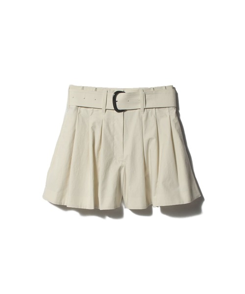 ESTNATION(エストネーション)の「ESSENCEOFLUXURY / ベルテッドショートパンツ(その他パンツ・レディース・ブラック/オフホワイト・38/36)」の1枚目の写真