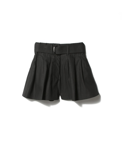 ESTNATION(エストネーション)の「ESSENCEOFLUXURY / ベルテッドショートパンツ(その他パンツ・レディース・ブラック/オフホワイト・38/36)」の2枚目の写真