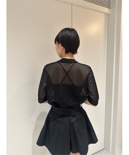 ESTNATION(エストネーション)の「ESSENCEOFLUXURY / ベルテッドショートパンツ(その他パンツ・レディース・ブラック/オフホワイト・38/36)」の10枚目の写真