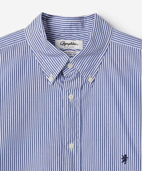 GYMPHLEX(ジムフレックス)の「Gymphlex | コットンブロード ボタンダウン半袖シャツ MEN(シャツ/ブラウス・メンズ・ブルー系その他・L/M/XL)」の10枚目の写真